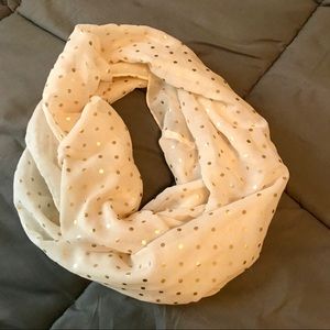 Gold dot infinity scarf